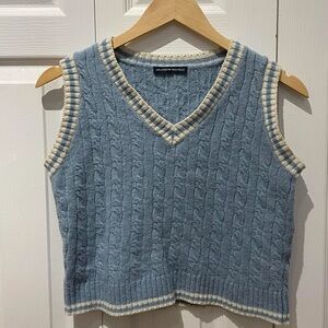 Brandy Melville Blue Knit Sweater Vest